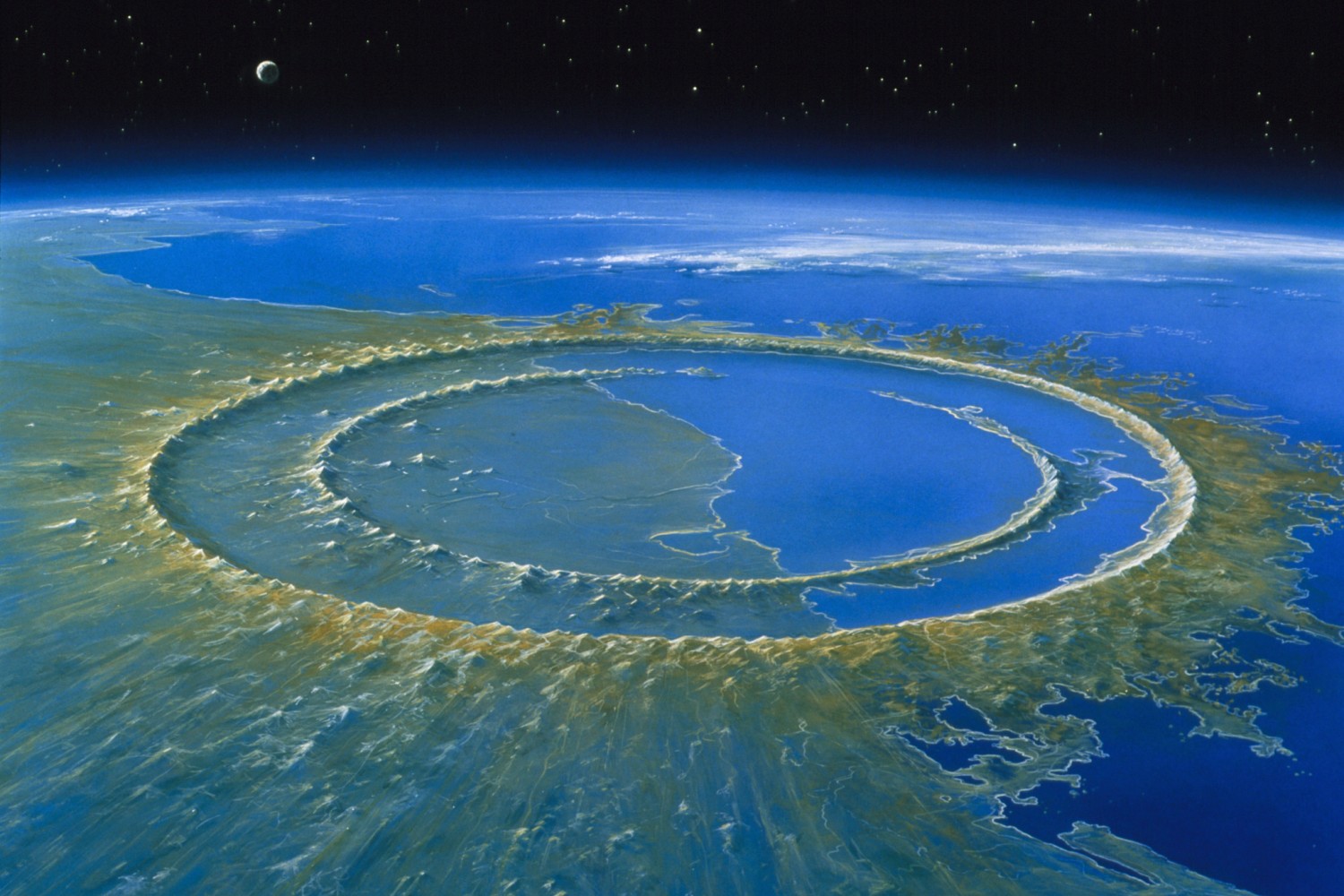 Chicxulub impact crater in the Yucatán Peninsula