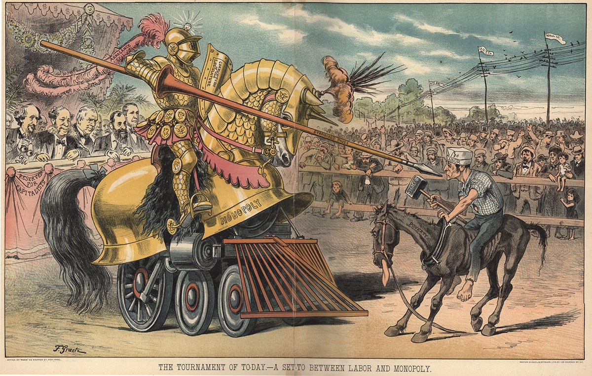 Graetz - Labor vs Monopoly (Puck 8-1-1883)
