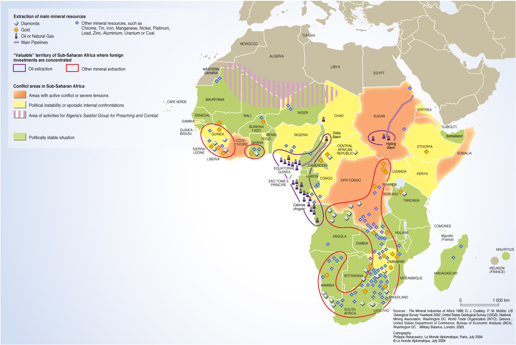 GRID-Arendal - Sub-Saharan Africa: Mineral resources and political instability