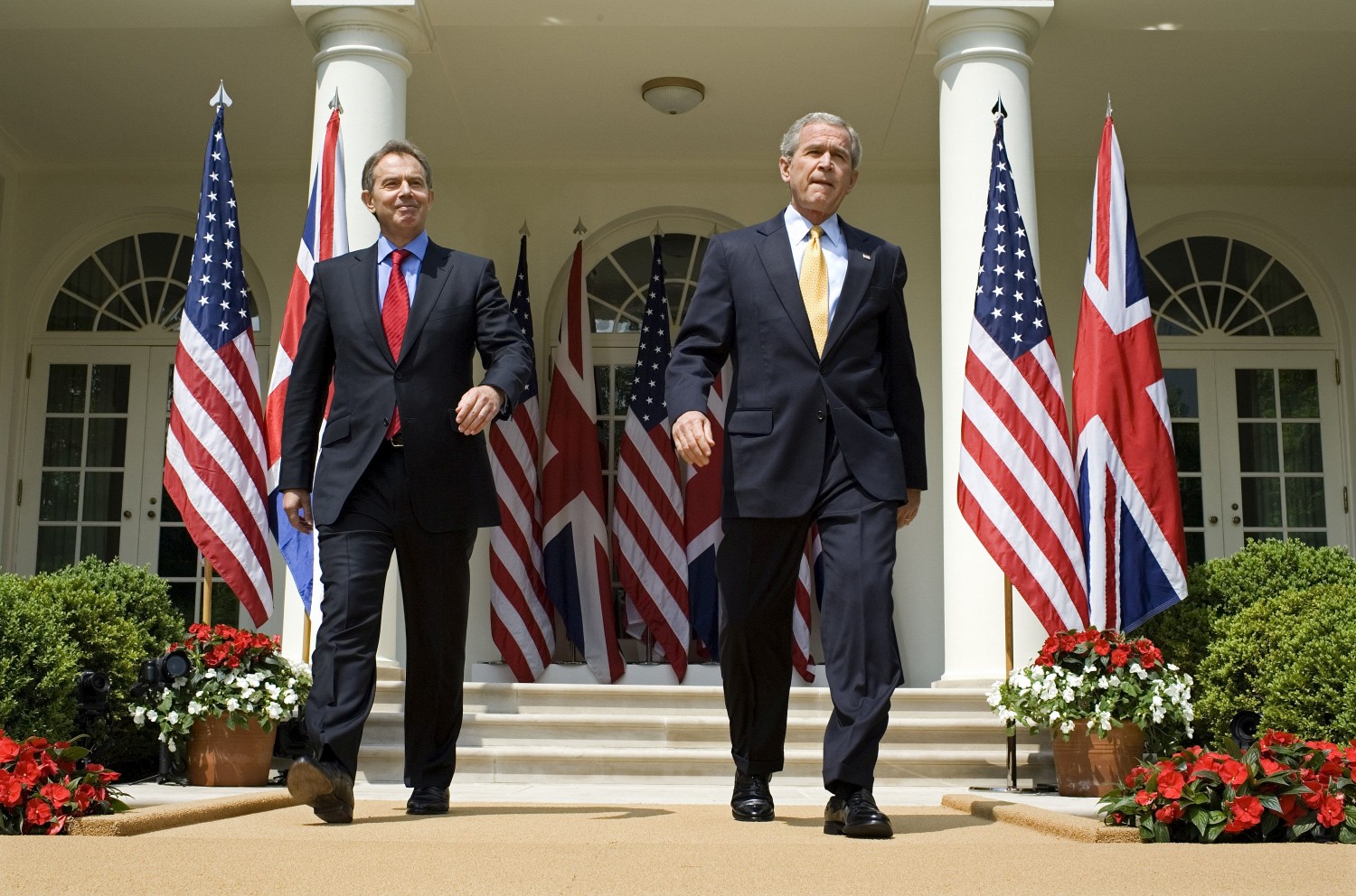 Tony Blair and George W. Bush at the White House, May 17, 2007