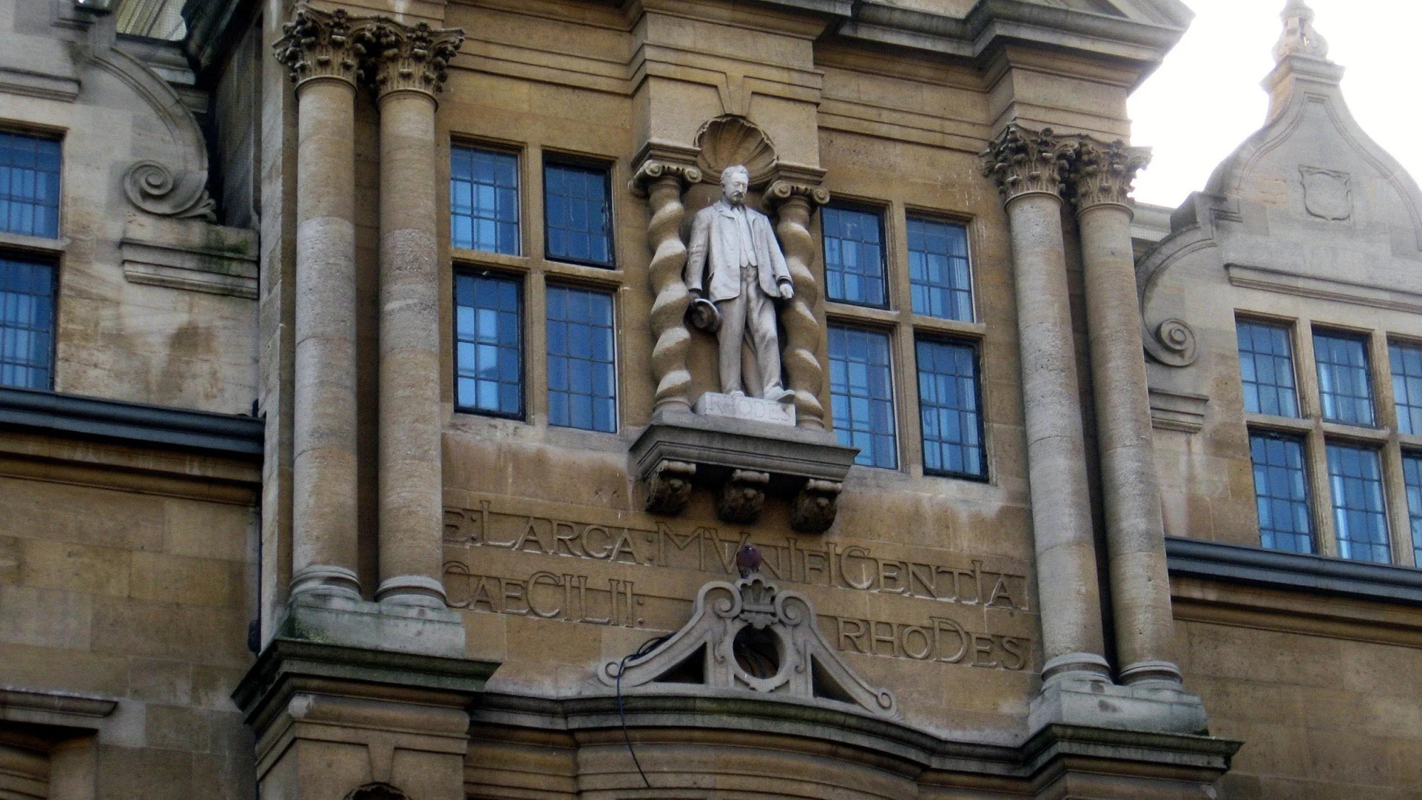Cecil Rhodes statue at Oxford University