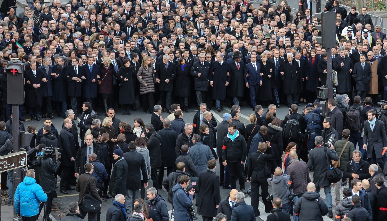 The world's leading hypocrites at the Charlie Hebdo march in Paris