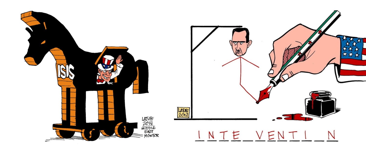 Carlos Latuff - The Trojan Horse called ISIS & Hangman of Syria