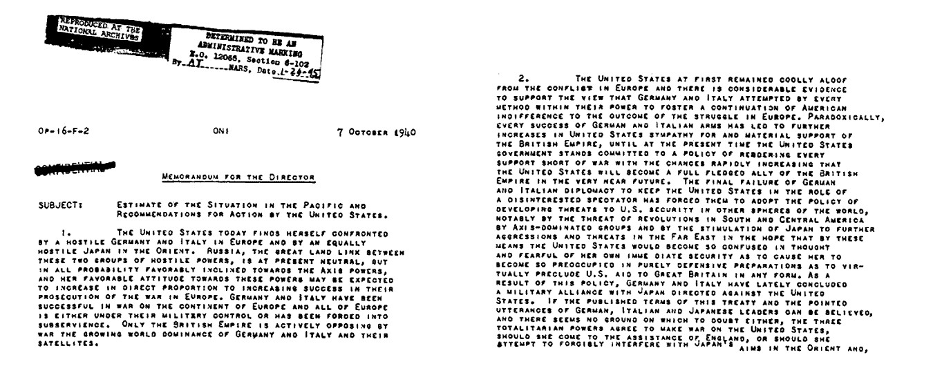 McCollum memo, page 1 (split)