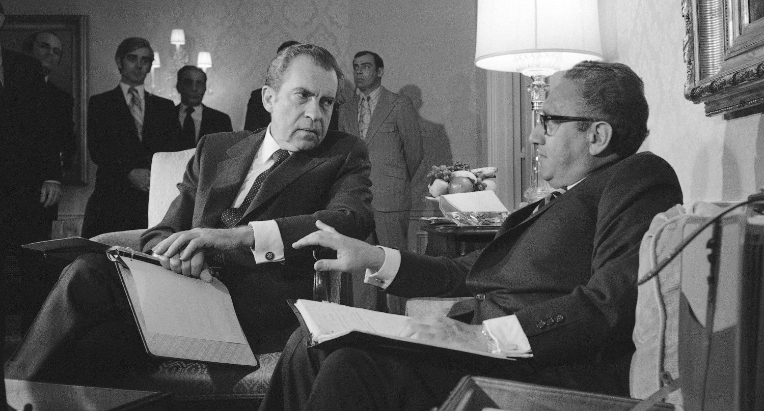 Richard Nixon with Henry Kissinger in 1972