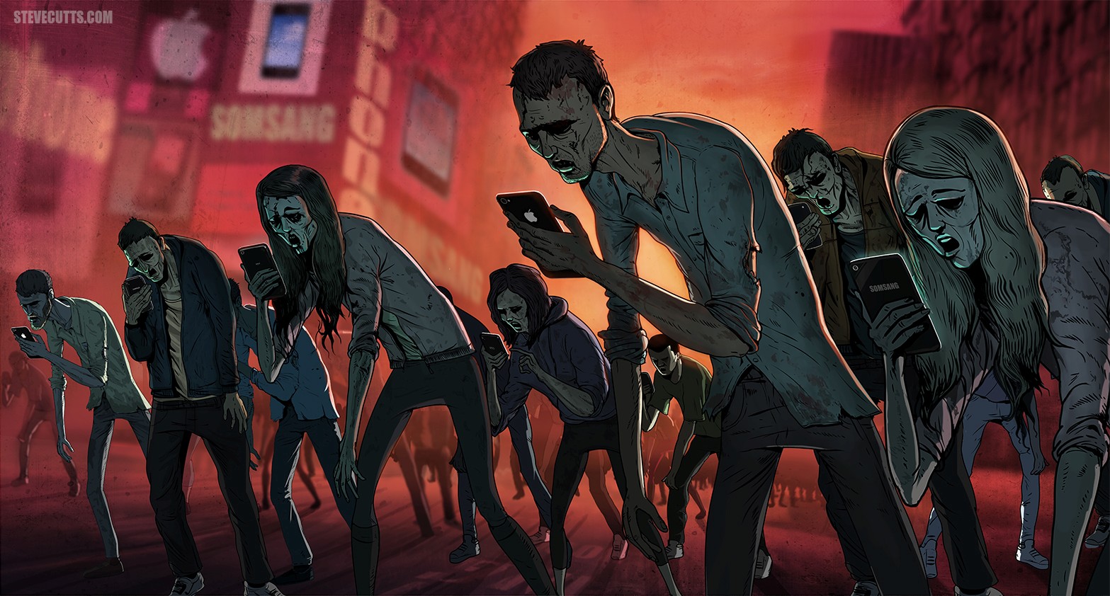 Steve Cutts - Social Media Zombies