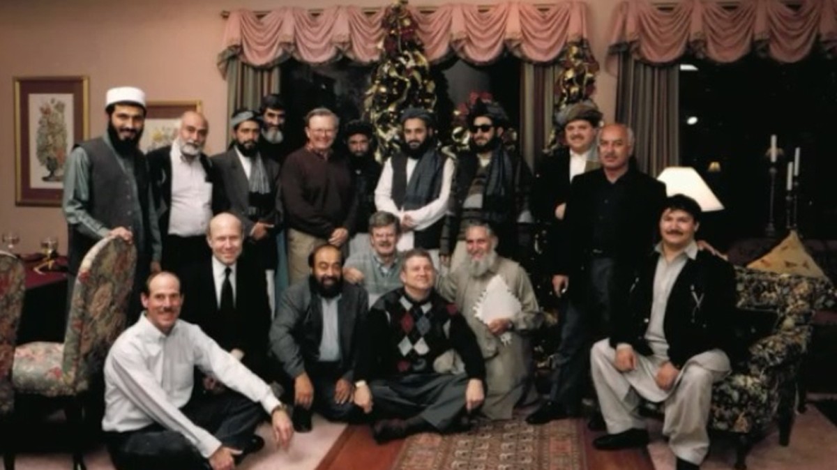 Members of the Taliban at former Unocal Vice President Marty Miller's house in Sugar Land, Texas, December 1997